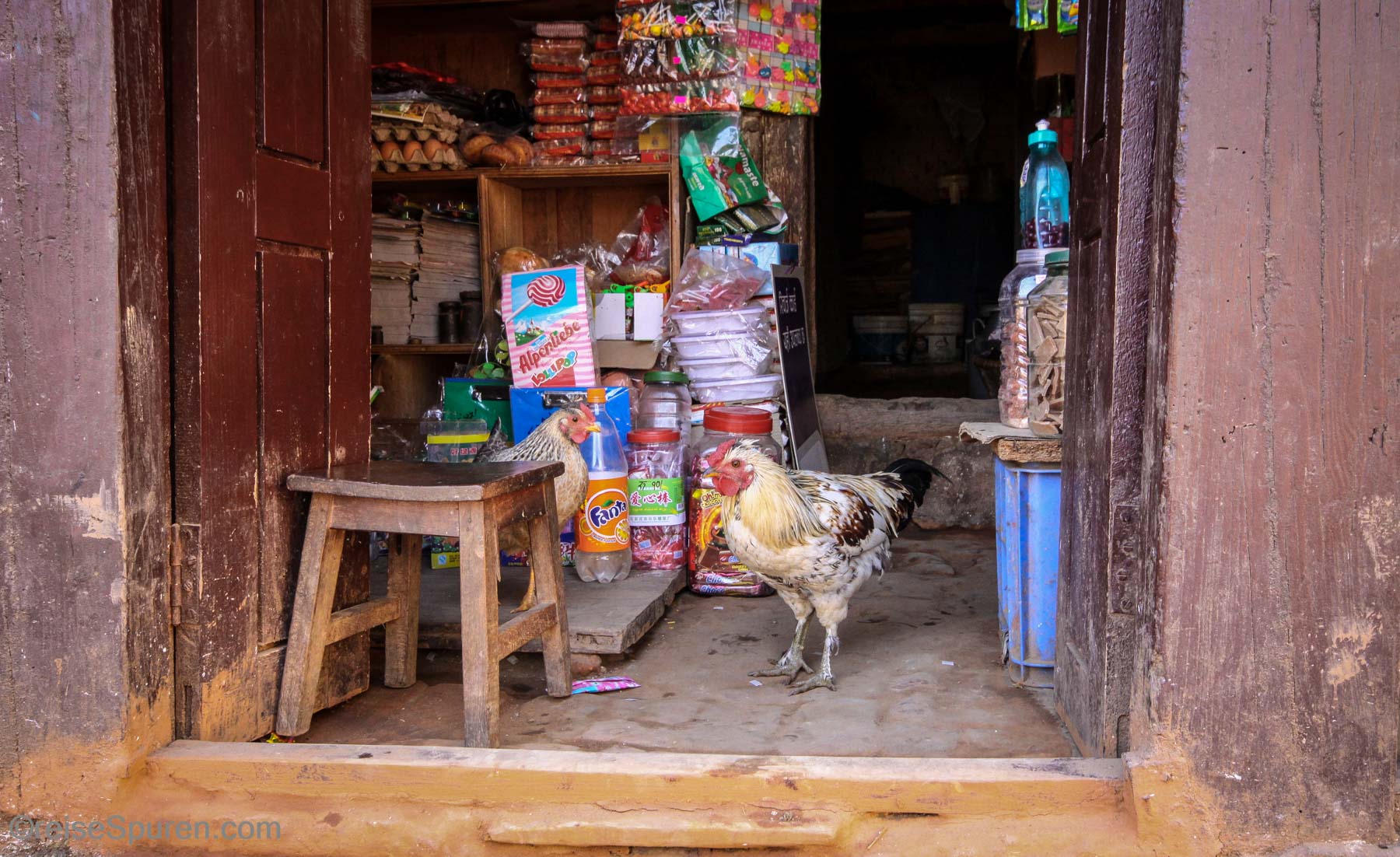 Ganz frisches Hühnchen im Supermarkt